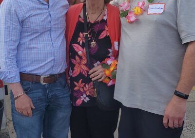 Local New Jersey Congressman Jeff Van Drew with Christopher Deaney and mom Susan at the summer BBQ in Sea Isle City, New Jersey.