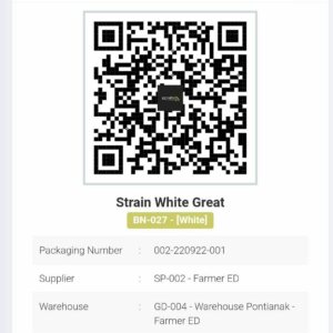 White Kratom QR code for Indonesian Kratom testing results transparency.