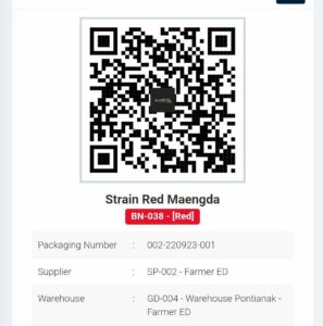 Red Kratom QR code for Indonesian Kratom testing results transparency.