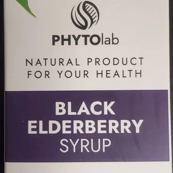 Black Elderberry Syrup front of package