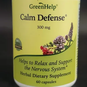 Green Help calm defense capsules front label