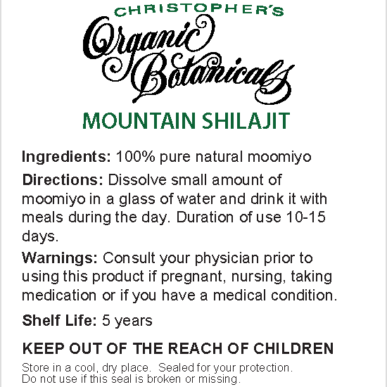 Mountain shilajit Moomiyo directions for use