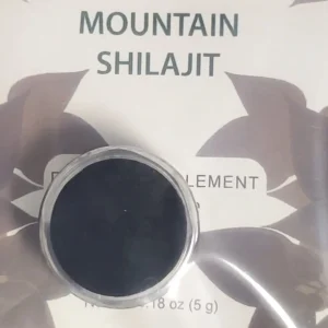 Mountain shilajit Moomiyo Package with product showing