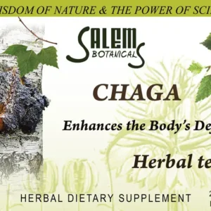chaga tea salem botanicals front label