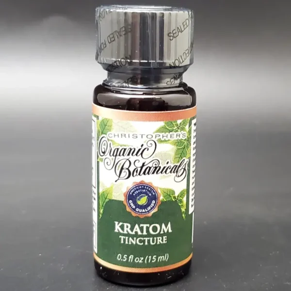 original kratom tincture front label of kratom tincture bottle
