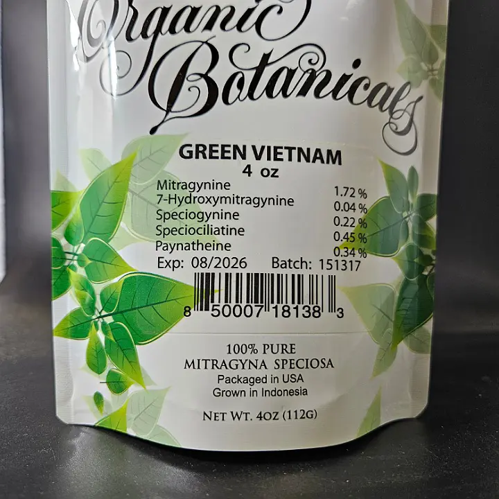 Green Vietnam Kratom Christopher S Organic Botanicals