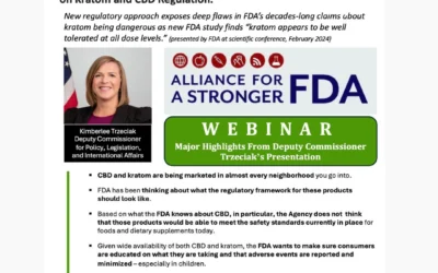 Major Change in FDA Stance on Kratom and CBD Regulation