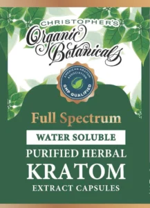 COB Purified Kratom Plus Capsules: Front Label View.