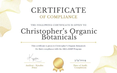 Christopher’s Organic Botanicals 3rd Party Kratom Audit